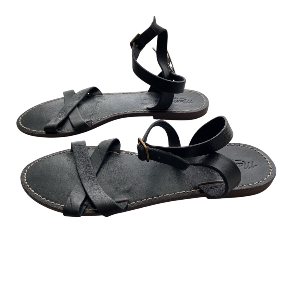 Madewell Black Leather Sandals - Picture 2 of 16